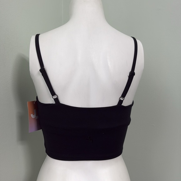 Joylab Longline Bra With Metallic Corset Detail Black XS NEW - Picture 4 of 8